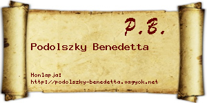 Podolszky Benedetta névjegykártya